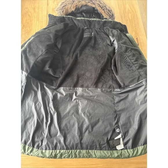 Marmot Women's XL  MONTREAL Down Parka Jacket Coat EUC FUR HOOD - Picture 13 of 16